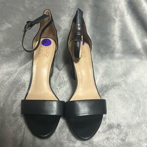 Black Leather 4 inch platform heal